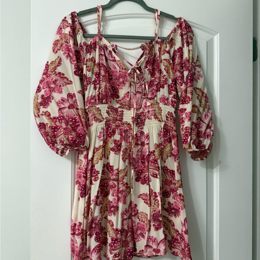 Old Navy Pink Smocked Tiered Sundress